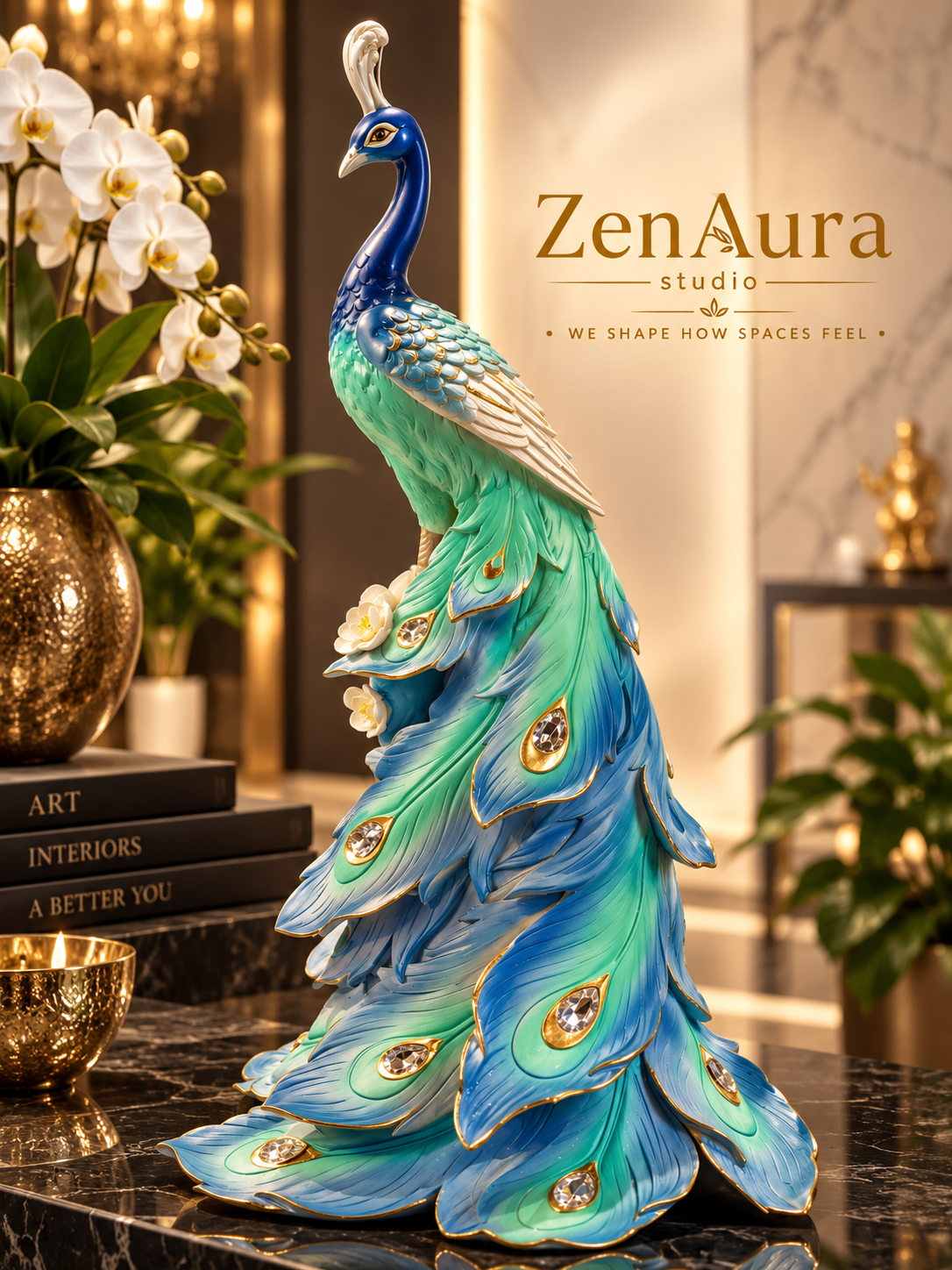 Mayura Grande Peacock Sculpture