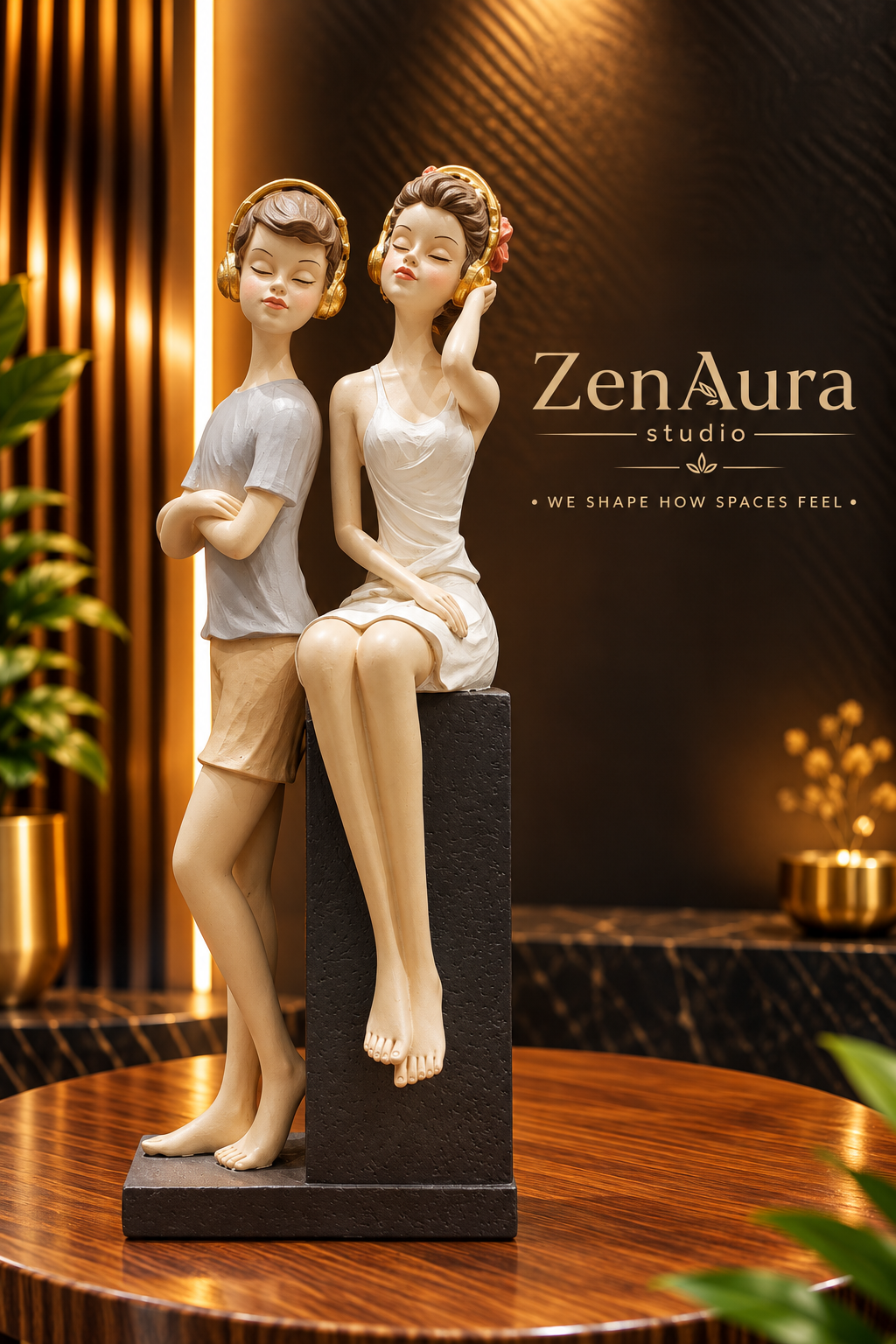 Rhythm Together – Musical Couple Sculpture